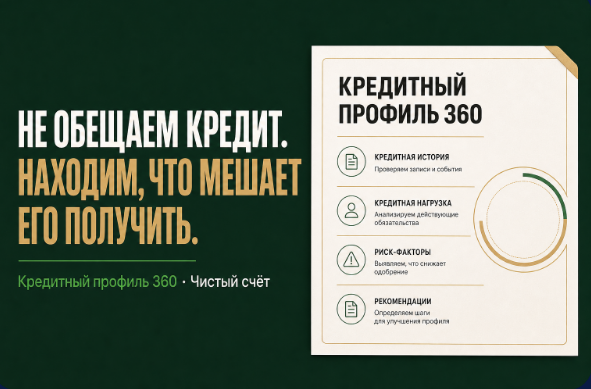 Кредитный профиль 360: кредитная история, нагрузка, риск-факторы и рекомендации